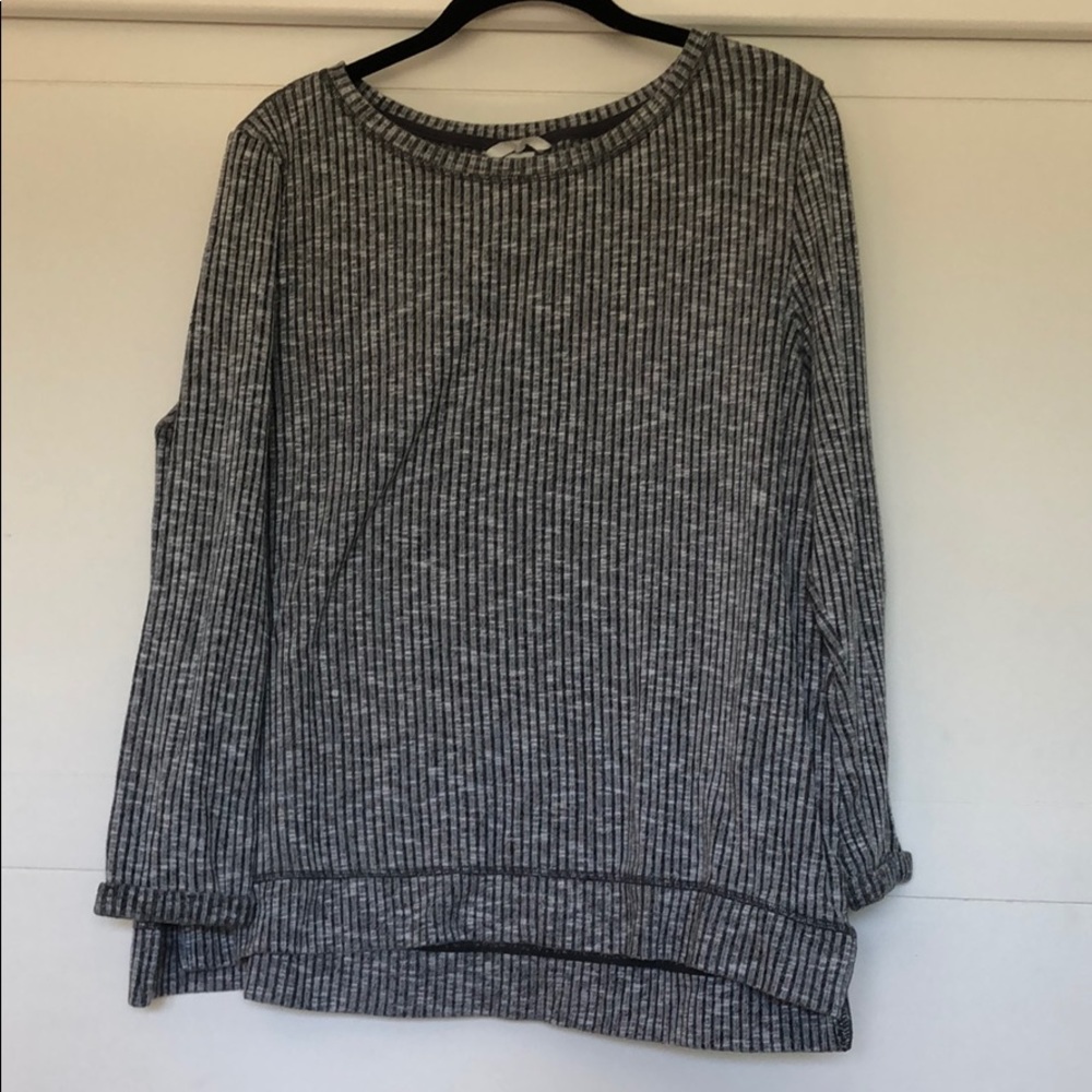 Gray and black long sleeve